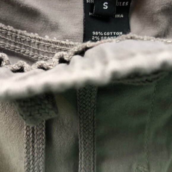 Sincerely Jules Womens Pants Small Wide Leg Raw Hem Casual Drastring Taupe - Picture 10 of 14